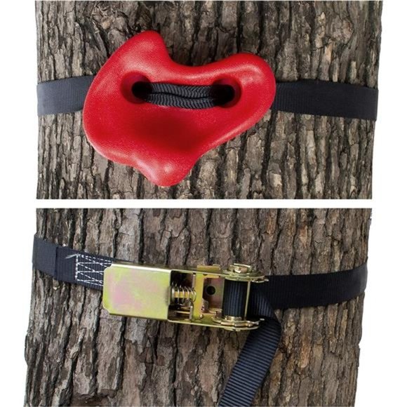 Tree Climbers Set of 15 Climbing Holds/Steps for Kids w/ 6 Ratchet Strap - Picture 3 of 7